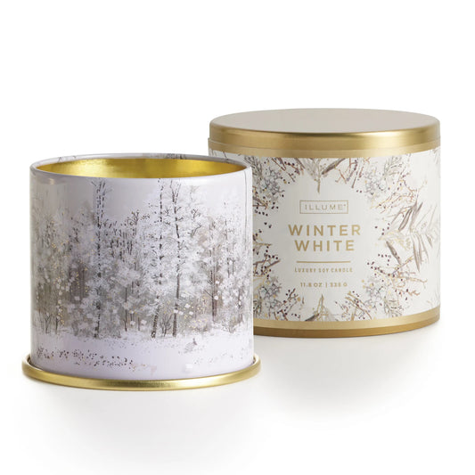 Large Tin Candle - Winter White