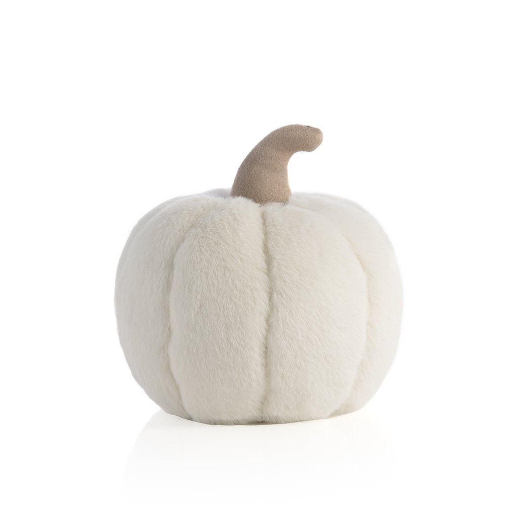 Ivory Small Faux Fur Pumpkin