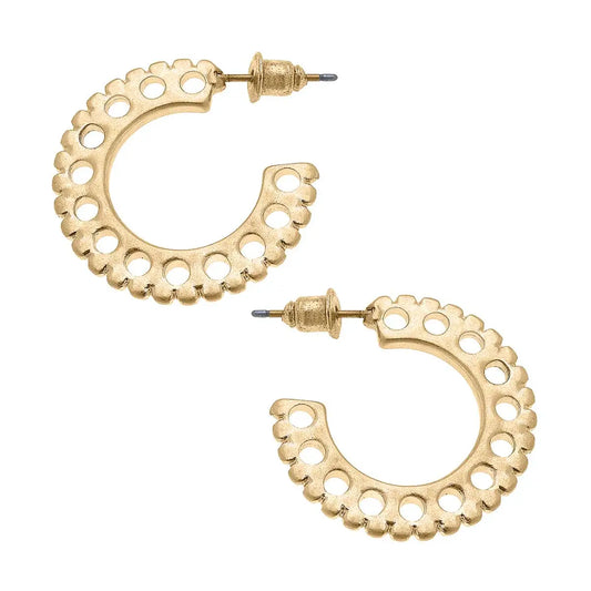 Hallie Scallopped Hoop Earring