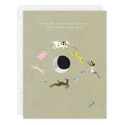 Baby Card - Over The Moon