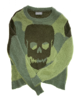 Reverse Camo Skull Crewneck Sweater