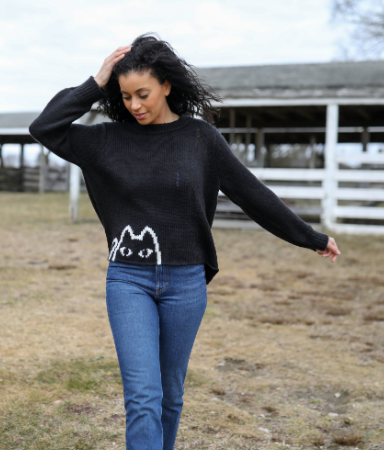Black Cat Crewneck Sweater