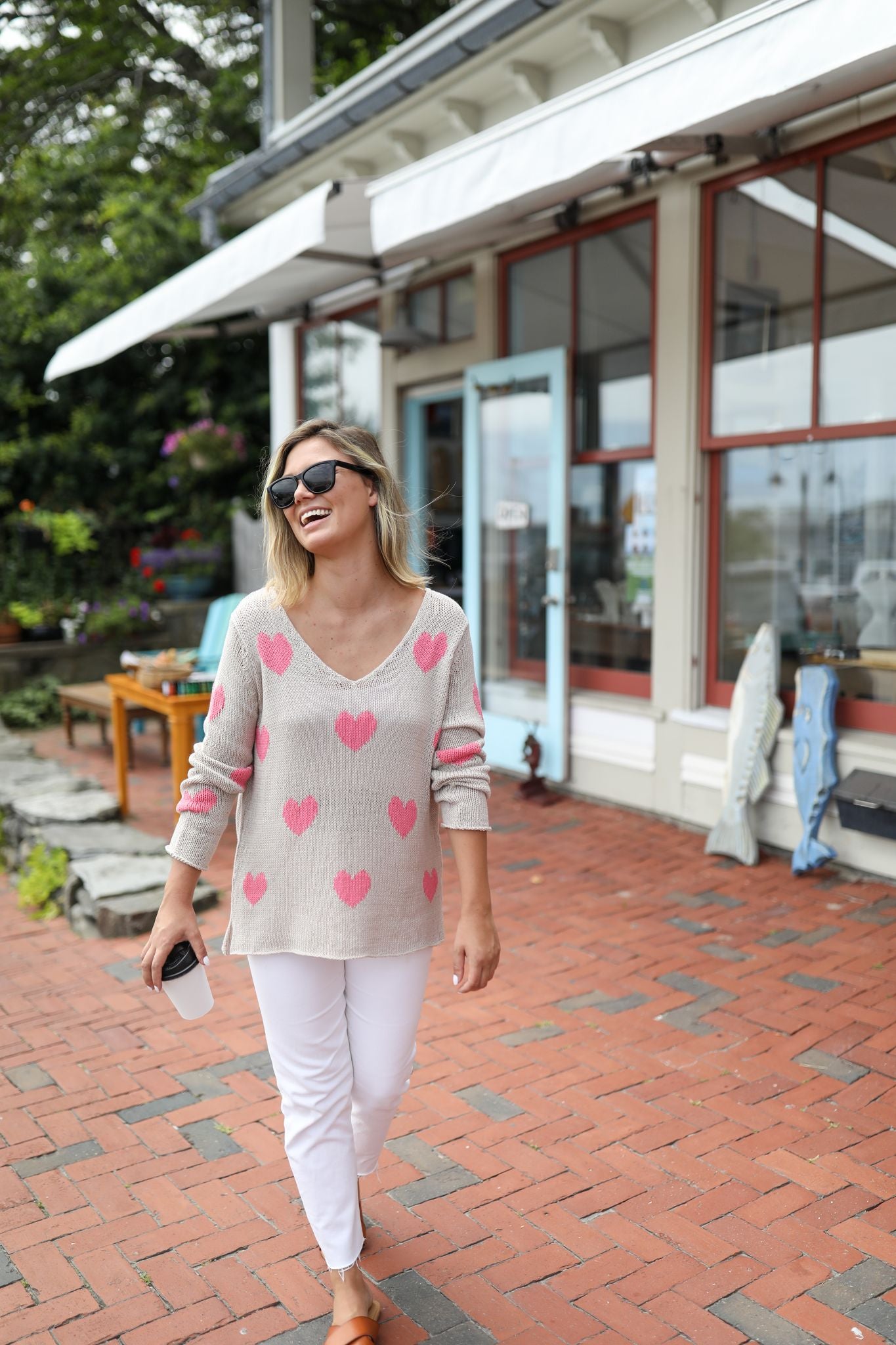 Heart V-Neck Sweater