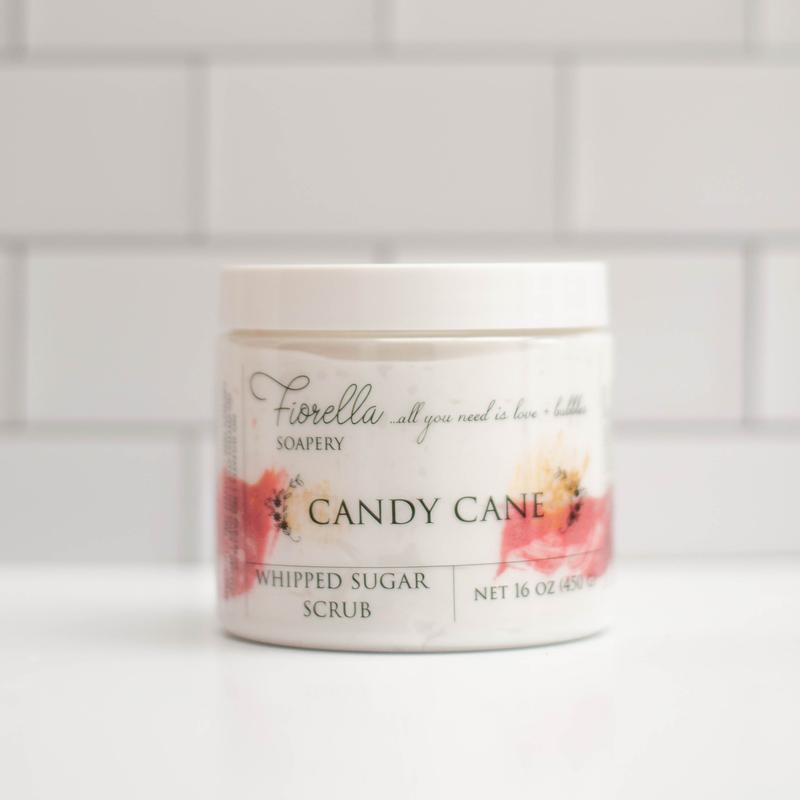 Large Whipped Body Scrub - Candy Cane