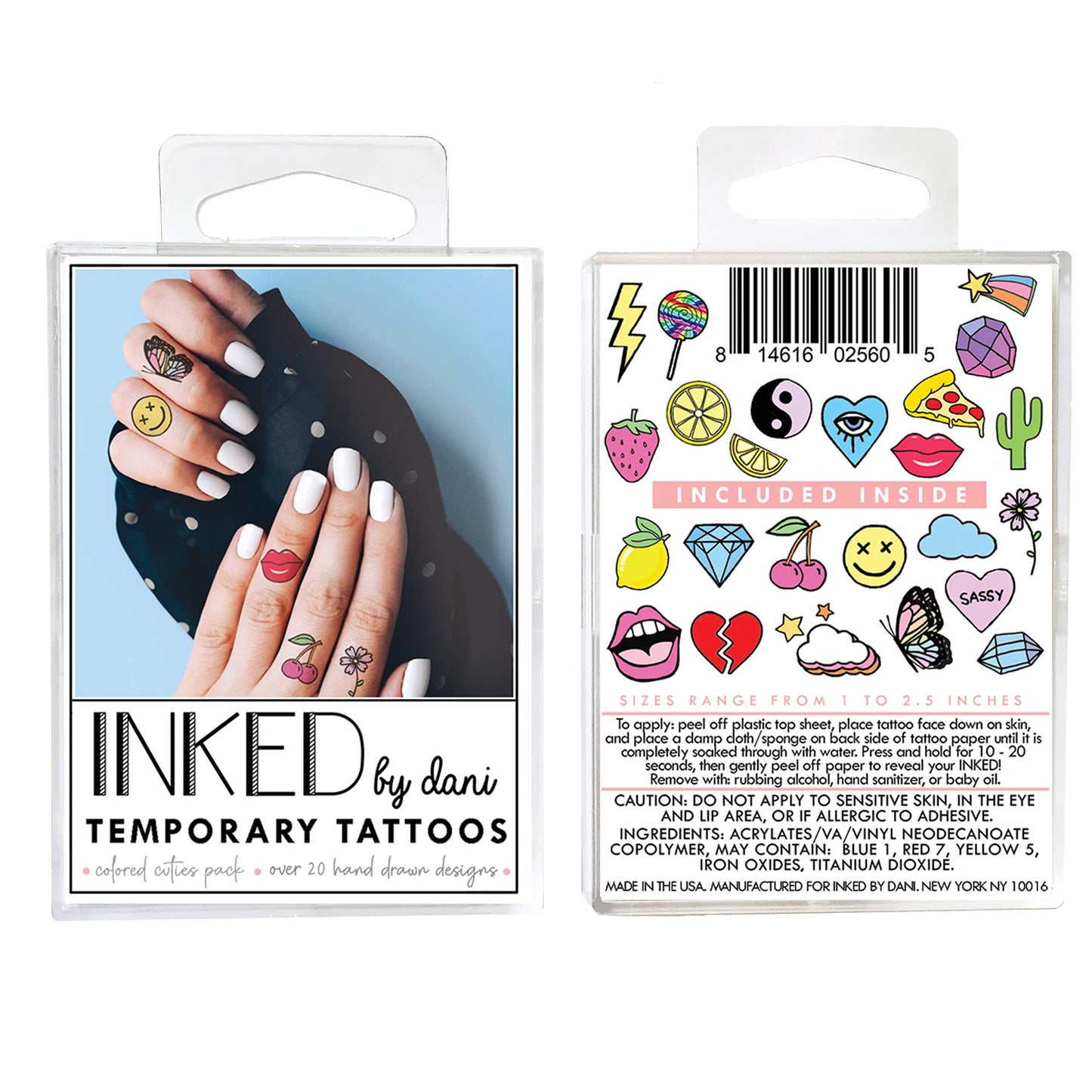 Colored Cuties Temporary Tattoos