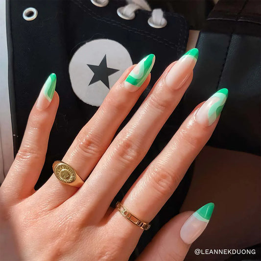 Press On Nails - Groovy Green
