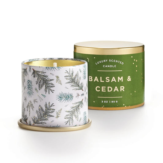 Demi Tin Candle - Balsam & Cedar