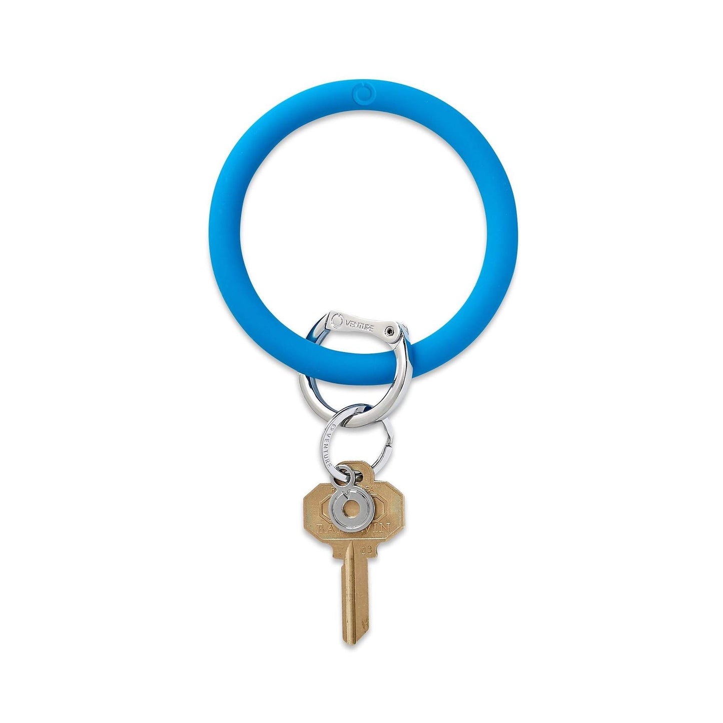 Blue Confetti Big O Keychain