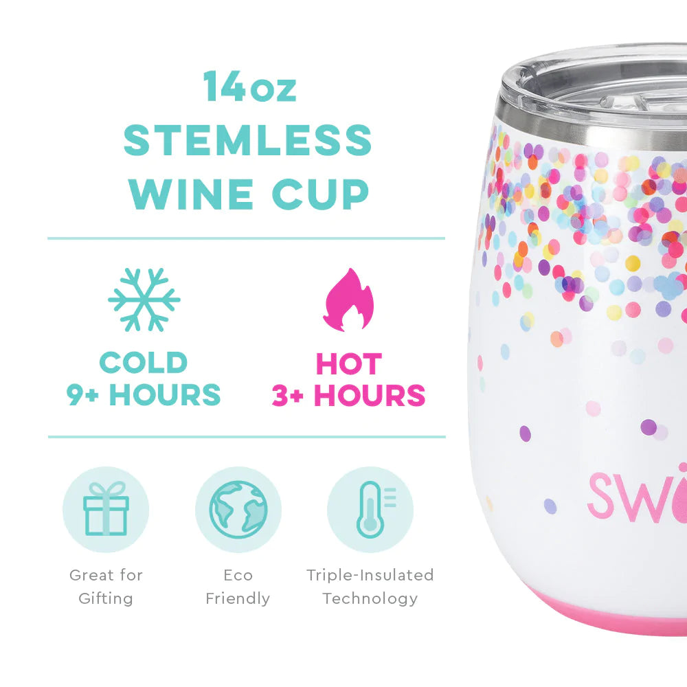 Stemless Wine Cup - Confetti