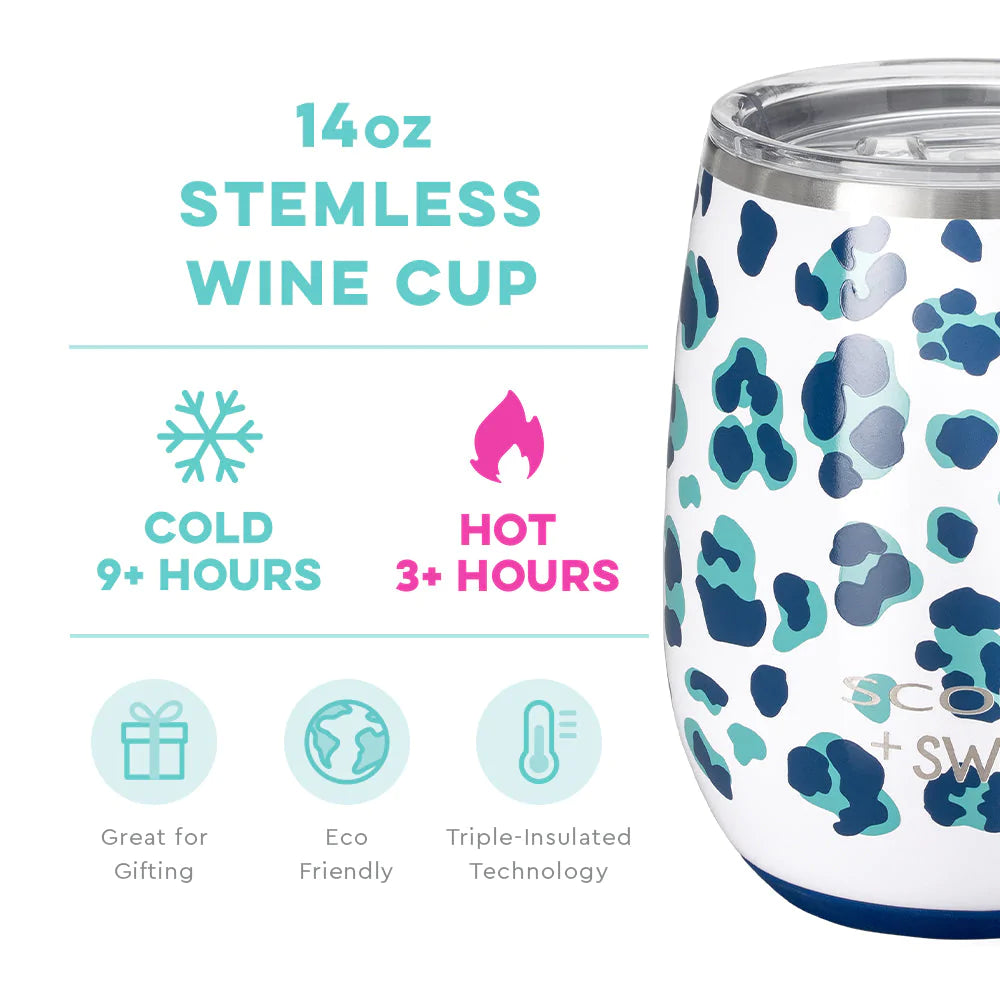 Stemless Wine Cup - Cool Cat