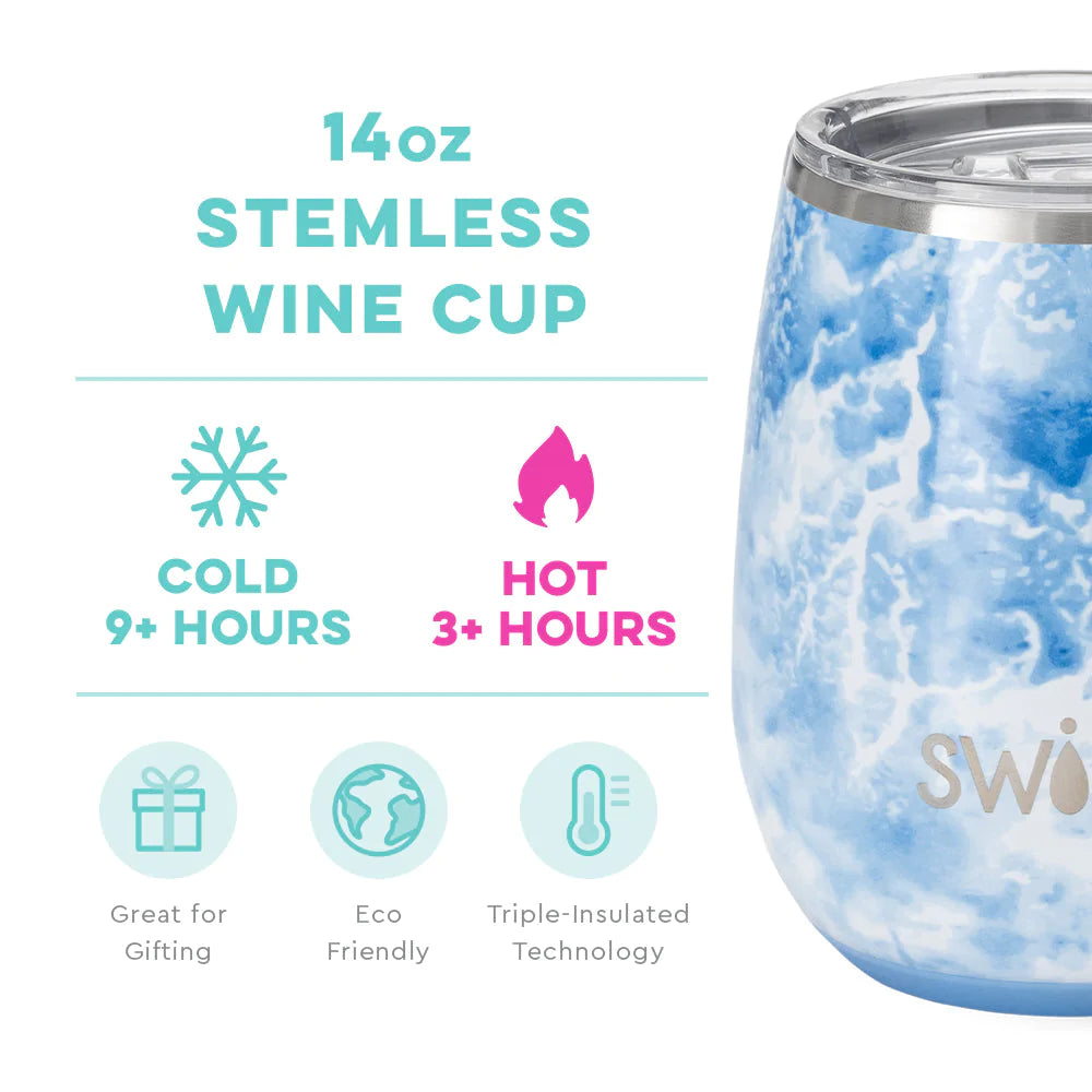 Stemless Wine Cup - Sea Spray