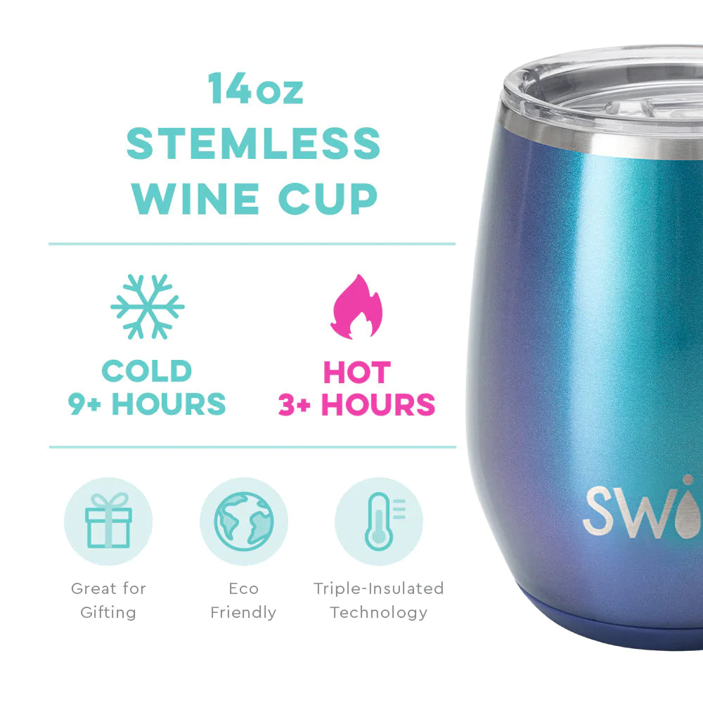 Stemless Wine Cup - Shimmer Mermazing