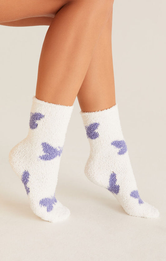 Plush Butterfly Socks